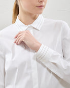 Comfortable Shirt with Punto Luce Collar and Cuffs-Shirts-Peserico-White-36-Mercantile Portland