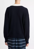 Contrast-Collar Wool-Blend Polo Sweater-Clothing-Vince-Butter-XXS-Mercantile Portland