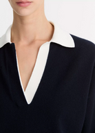 Contrast-Collar Wool-Blend Polo Sweater-Clothing-Vince-Butter-XXS-Mercantile Portland