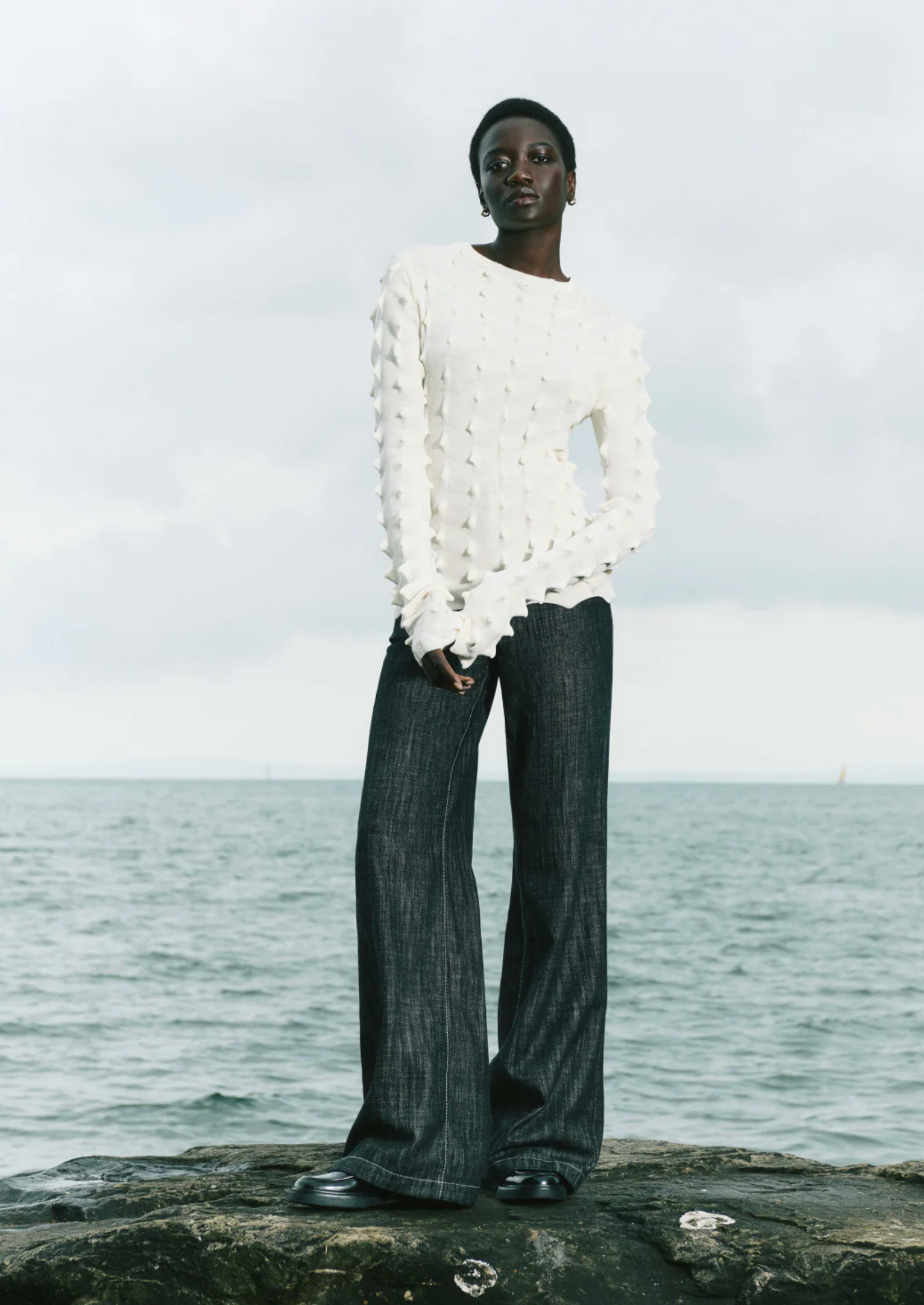 Cooper Pant in Black Denim-Denim-Akris Punto-Black Denim-0-Mercantile Portland