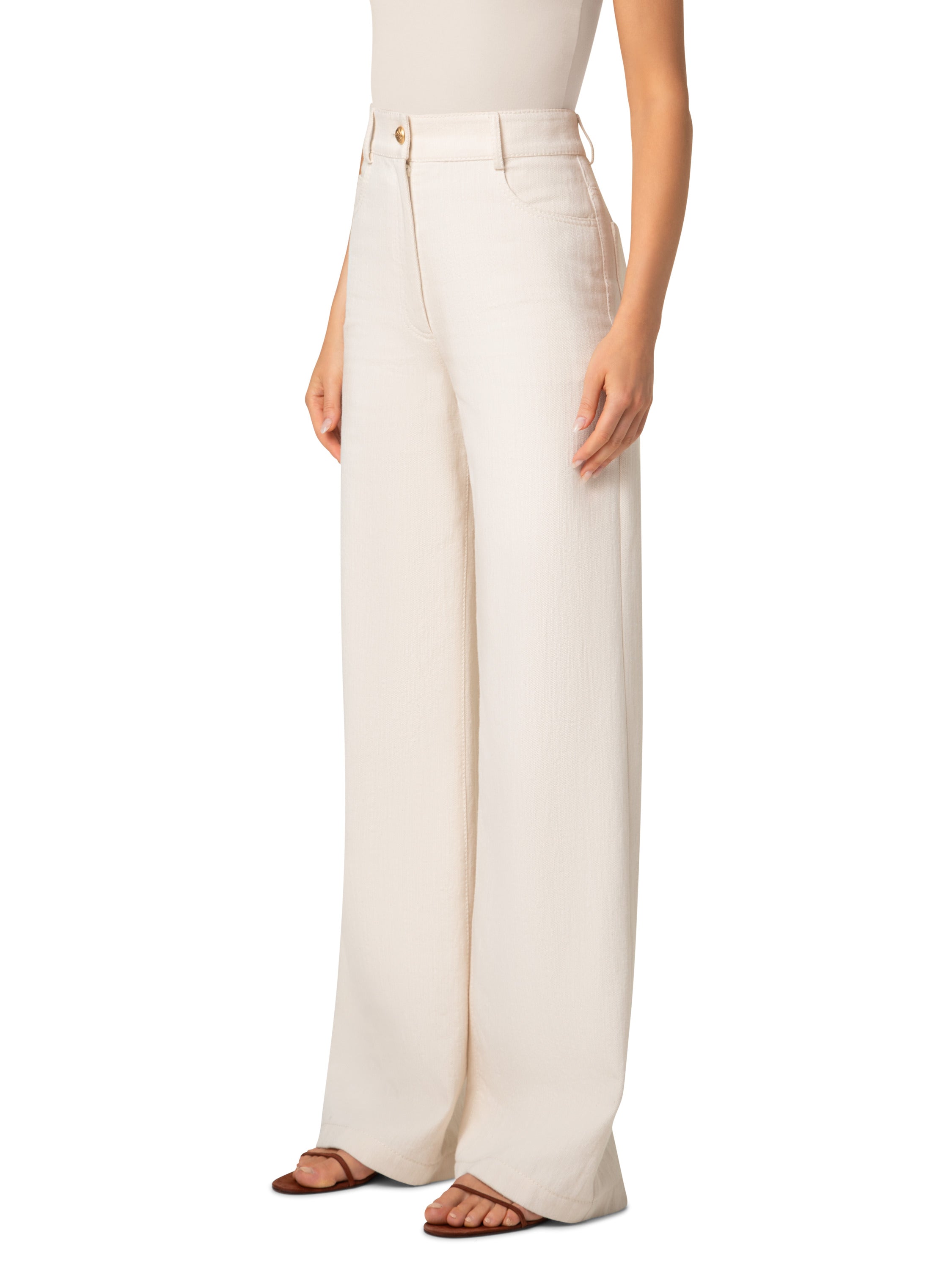 Cooper Pants-Pants-Akris Punto-Cashew-2-Mercantile Portland