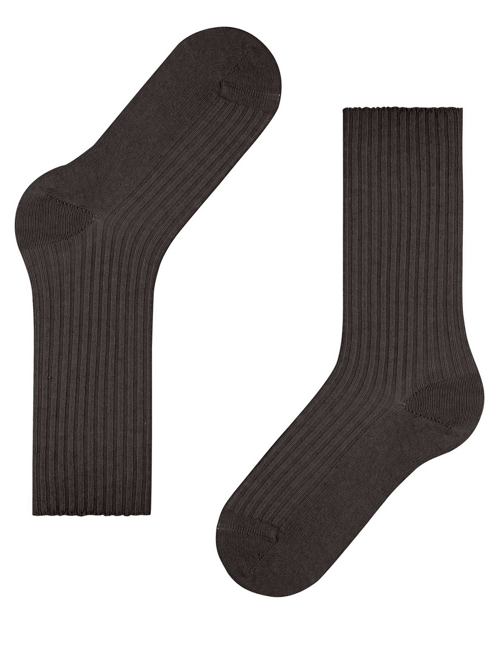Cosy Wool Ribbed Sock-Socks-FALKE SOCKS-Black-37/38-Mercantile Portland
