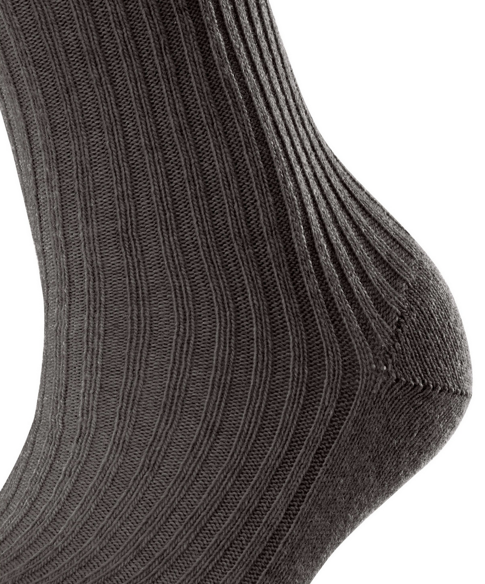 Cosy Wool Ribbed Sock-Socks-FALKE SOCKS-Black-37/38-Mercantile Portland