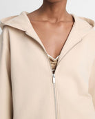 Cotton-Blend Cropped Zip-Up Hoodie-Sweaters-Vince-Beach-XXS-Mercantile Portland