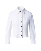 Cotton-Blend Seersucker Crop Jacket-Jackets-Akris Punto-Cream-2-Mercantile Portland