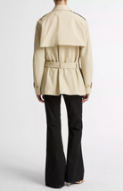 Cotton Blend Short Trench Coat-Jackets-Vince-Light Maiz-S-Mercantile Portland