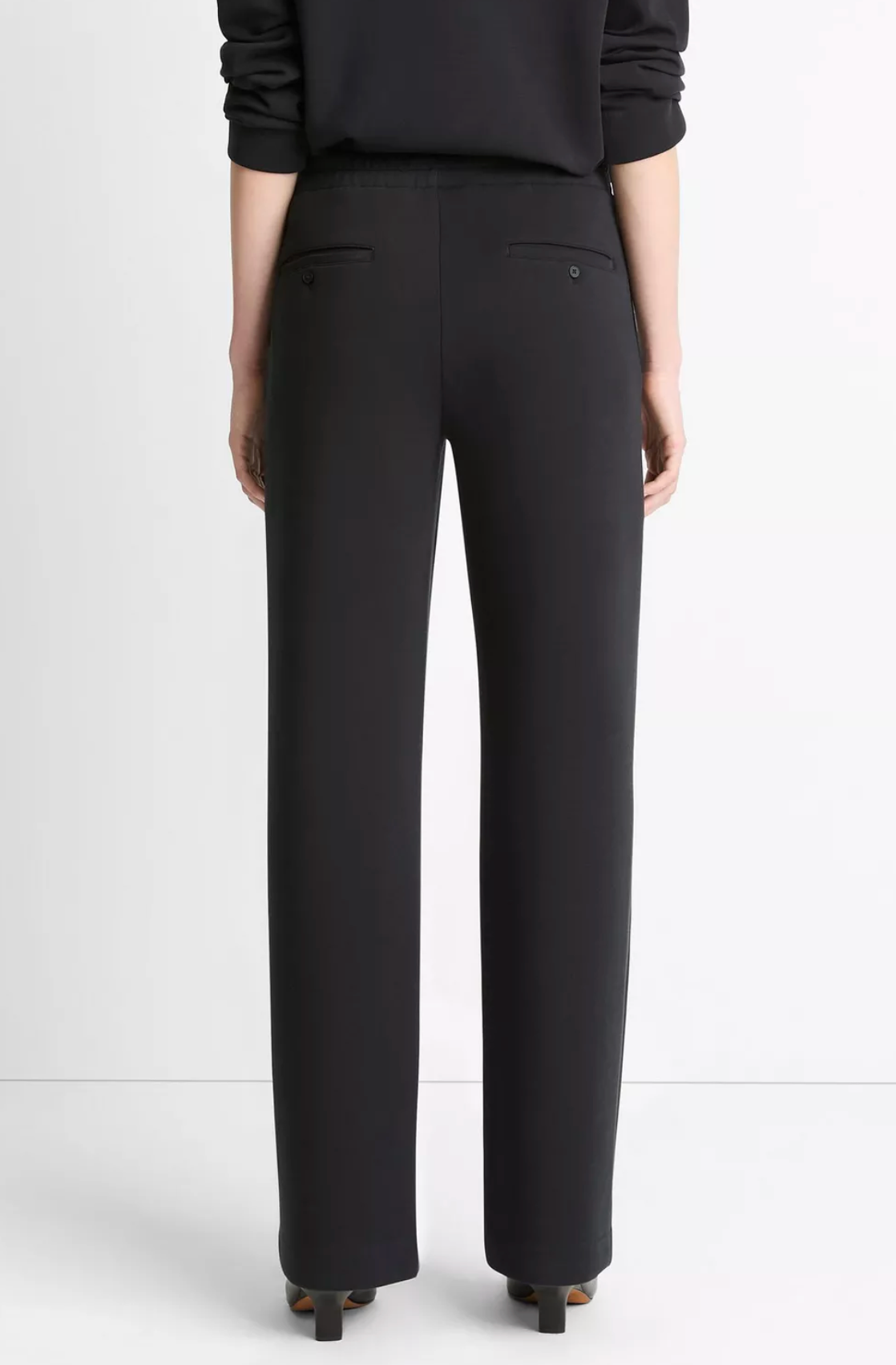 Cotton-Blend Trouser-Pants-Vince-Black-XXS-Mercantile Portland