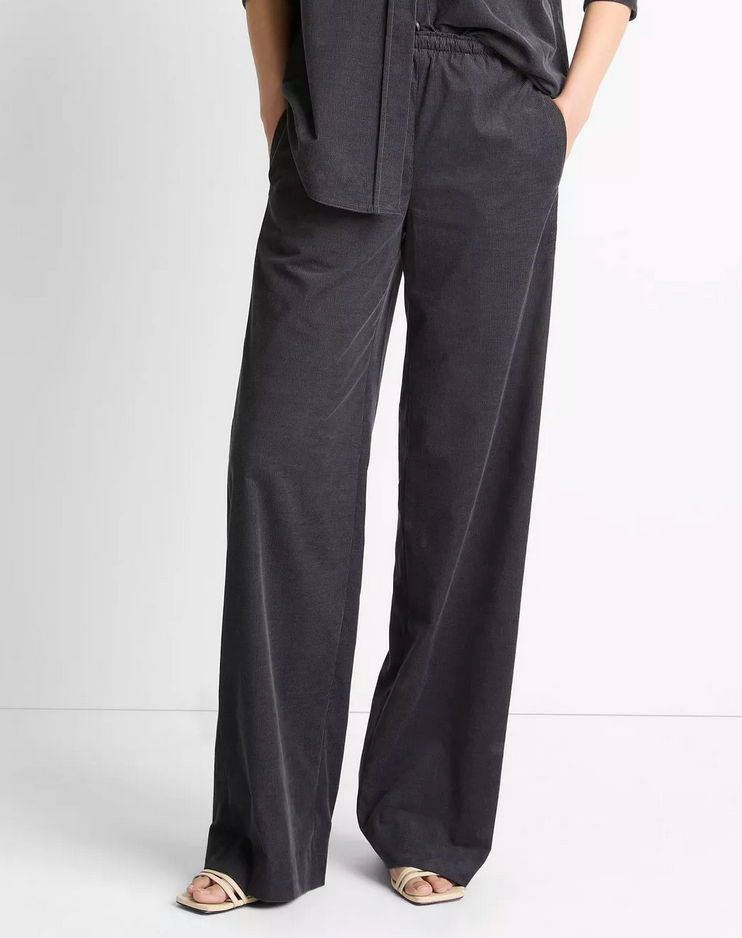 Cotton Corduroy Pull-On Pant-Pants-Vince-Graphite-XS-Mercantile Portland