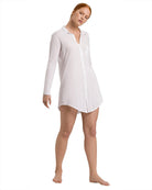 Cotton Deluxe Boyfriend Sleepshirt-Sleepwear-Hanro-White-XS-Mercantile Portland