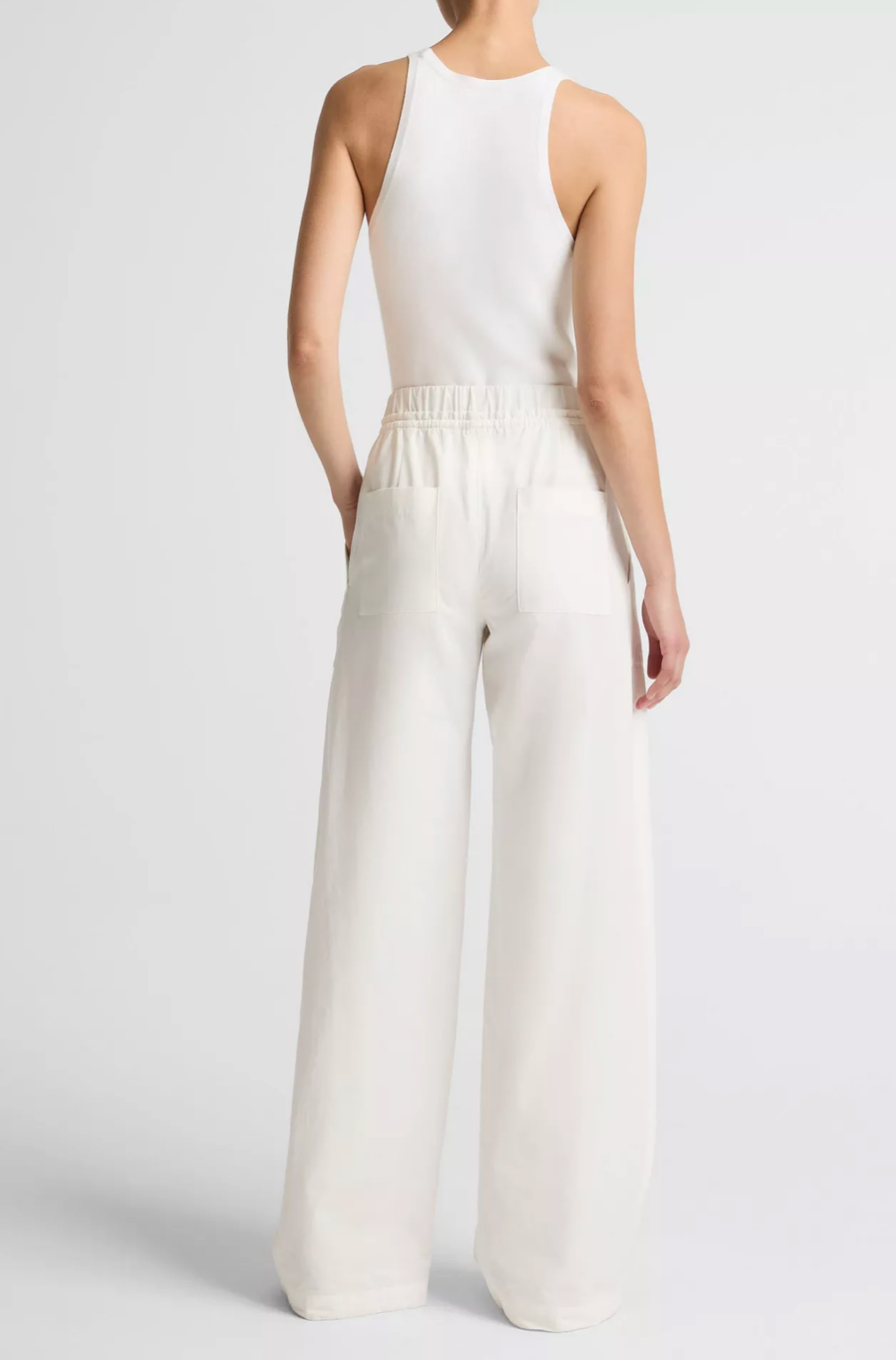 Cotton Double-Waist Drawstring Pant-staging-VINCE-XXS-Almondine-Mercantile Portland