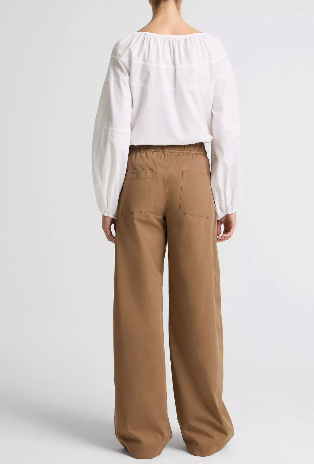 Cotton Double-Waist Drawstring Pant-staging-VINCE-XXS-Almondine-Mercantile Portland