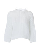Cotton Knit Sweater-Sweaters-Peserico-Pure White-36-Mercantile Portland