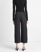 Cotton Mid-Rise Utility Wide Crop Pant-Clothing-Vince-Washed Black-24-Mercantile Portland