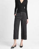 Cotton Mid-Rise Utility Wide Crop Pant-Clothing-Vince-Washed Black-24-Mercantile Portland