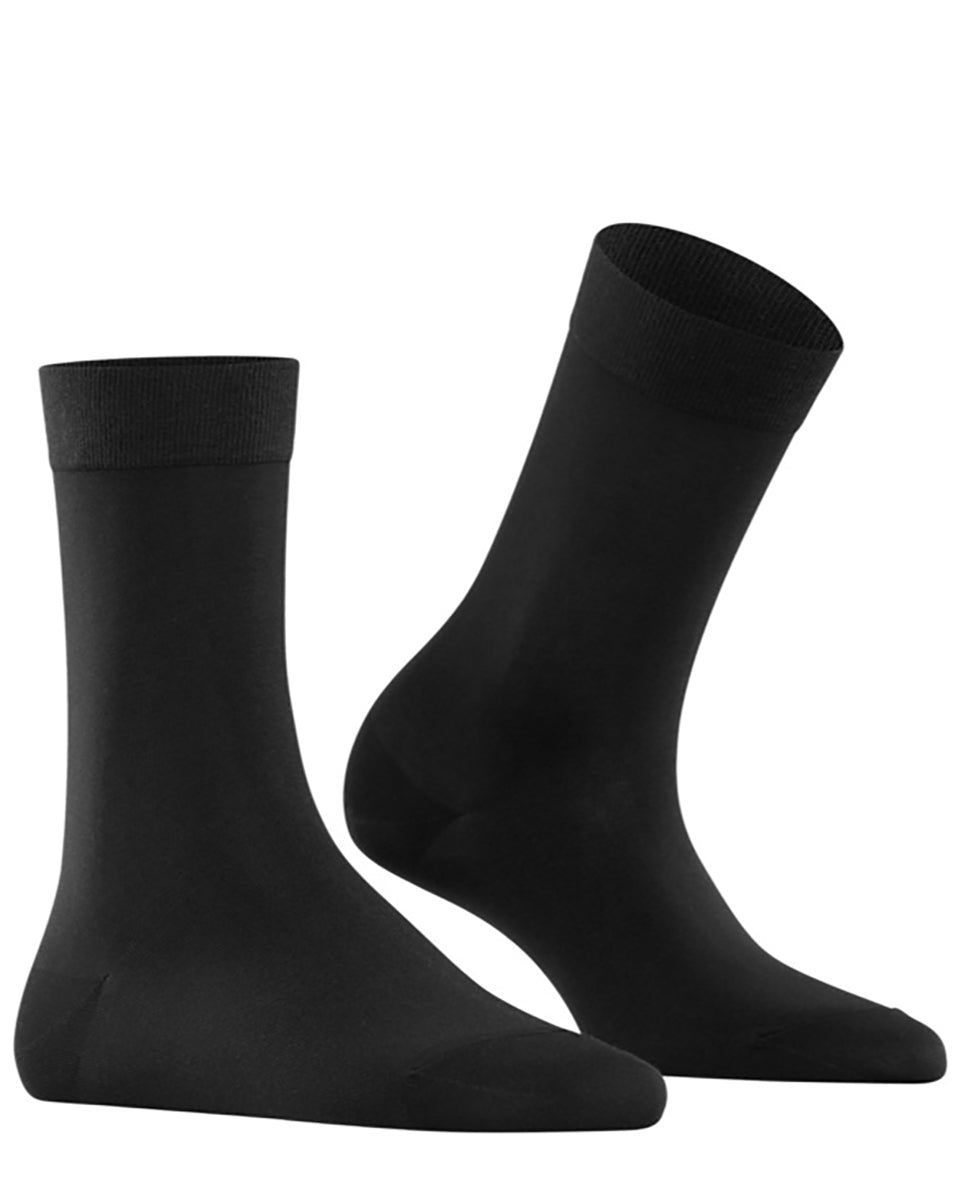 Cotton Touch Women Socks in Black-Socks-Falke-5/7.5-Mercantile Portland