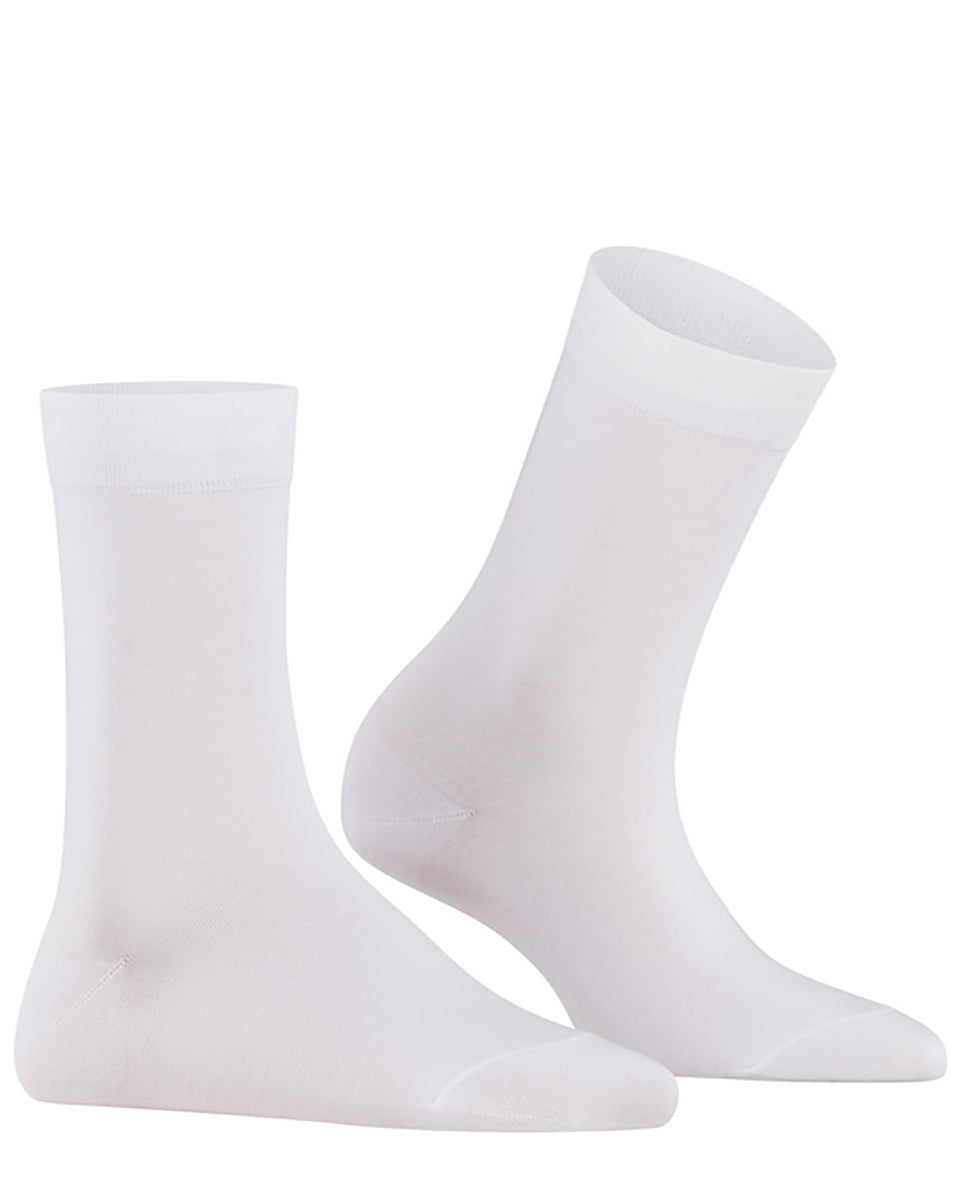 Cotton Touch Women Socks in White-Socks-Falke-5/7.5-Mercantile Portland