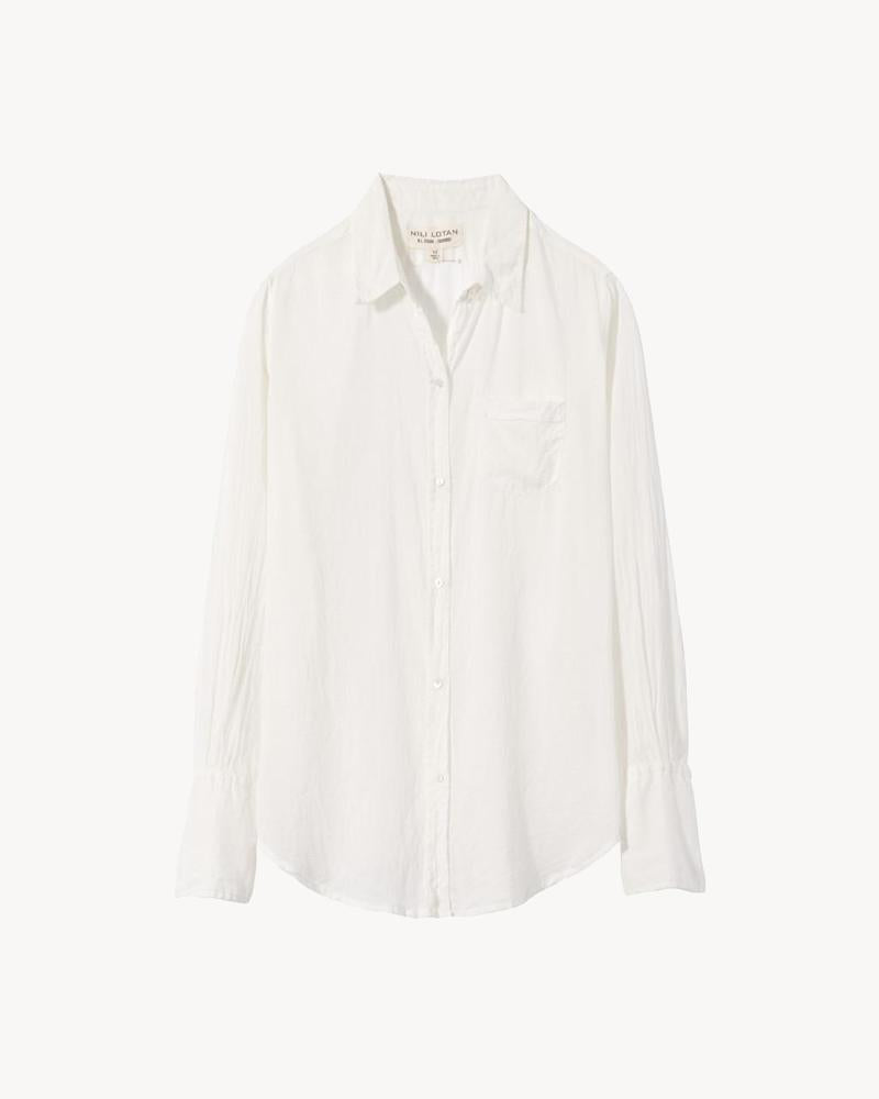 Cotton Voile NL Shirt-Shirts-Nili Lotan-Ivory-XS-Mercantile Portland