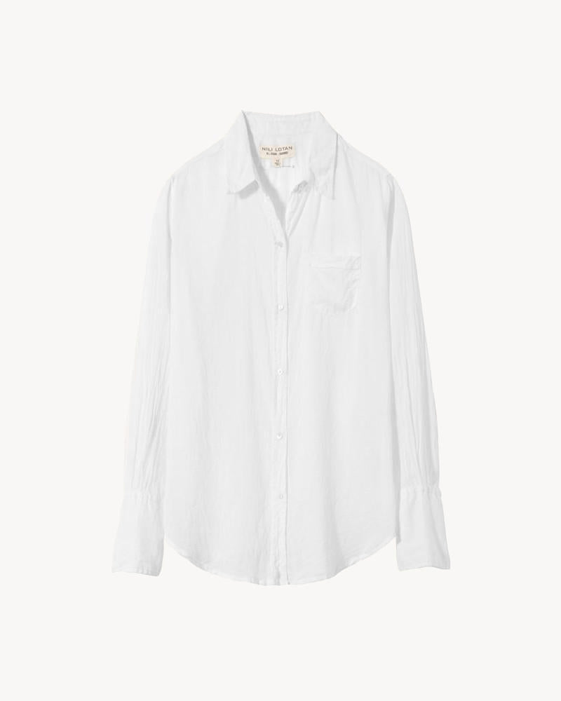 Cotton Voile NL Shirt-Shirts-Nili Lotan-White-XS-Mercantile Portland