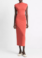 Cowl Neck Muscle Tee Dress-Clothing-Vince-Brick Rose-XXS-Mercantile Portland