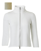 Creta Zip Cardigan in Ivory-Clothing-Amina Rubinacci-Ivory-42-Mercantile Portland