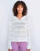 Crochet Beach Hoodie-Sweaters-Sundry-Cream-XS-Mercantile Portland