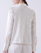 Crocheted Organic Cotton Vest-Sweaters-Amina Rubinacci-Vanilla-42-Mercantile Portland