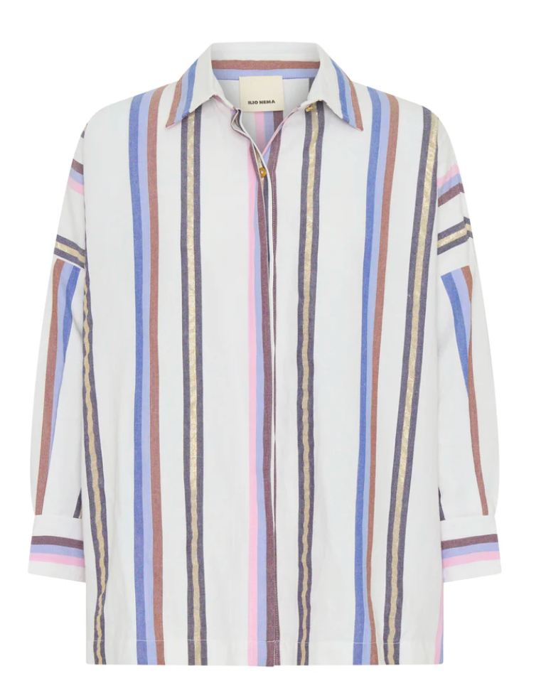 Cronos Thessa Stripe Shirt-Shirts-Ilio Nema-Multi Stripe-S/M-Mercantile Portland