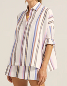 Cronos Thessa Stripe Shirt-Shirts-Ilio Nema-Multi Stripe-S/M-Mercantile Portland