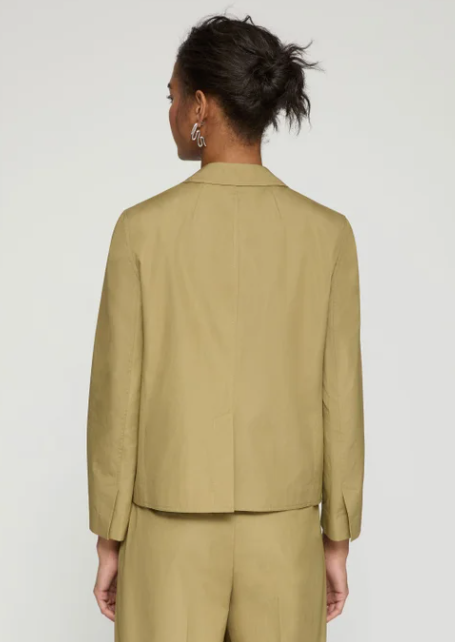 Cropped Boyfriend Blazer-Clothing-Lafayette 148-Loden Green-XS-Mercantile Portland