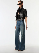 Cropped Leather Jacket in Black-Outerwear-Yigal Azrouel-Black-4-Mercantile Portland