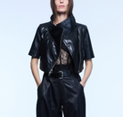 Cropped Leather Moto in Black-Jackets-Yigal Azrouel-Black-2-Mercantile Portland