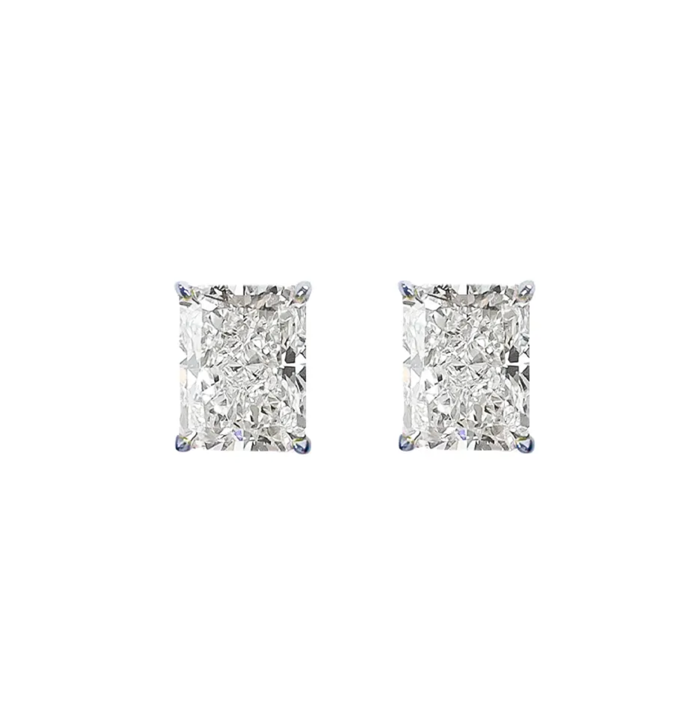 Crushed Ice Stud Earrings-Jewelry-NICKHO REY-White Rhodium Vermeil-OS-Mercantile Portland