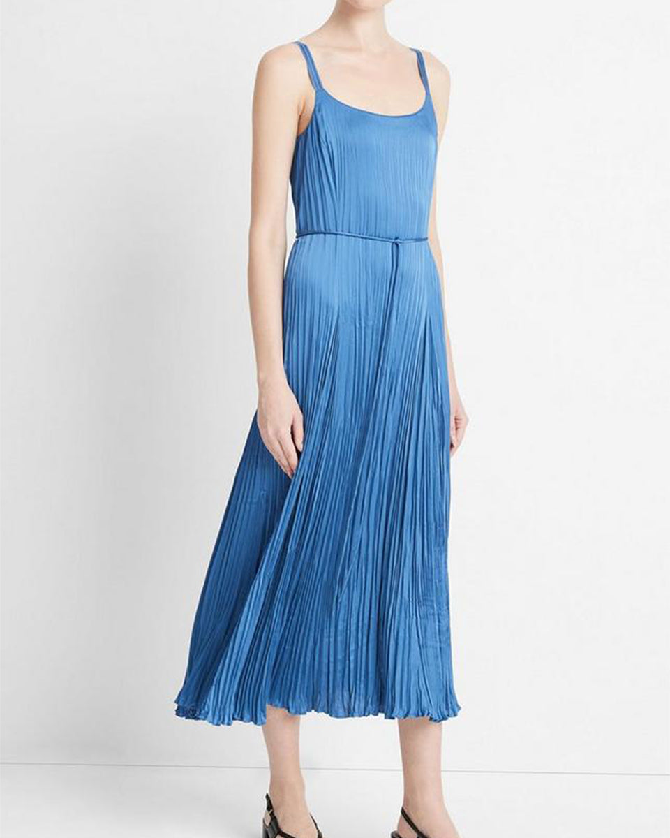 Crushed Relaxed Slip Dress-Dresses-Vince-Cadet Blue-XXS-Mercantile Portland