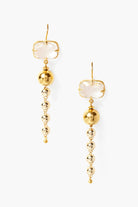 Crystal Earring with Gold Bead Drop-Jewelry-Chan Luu-Yellow Gold-OS-Mercantile Portland