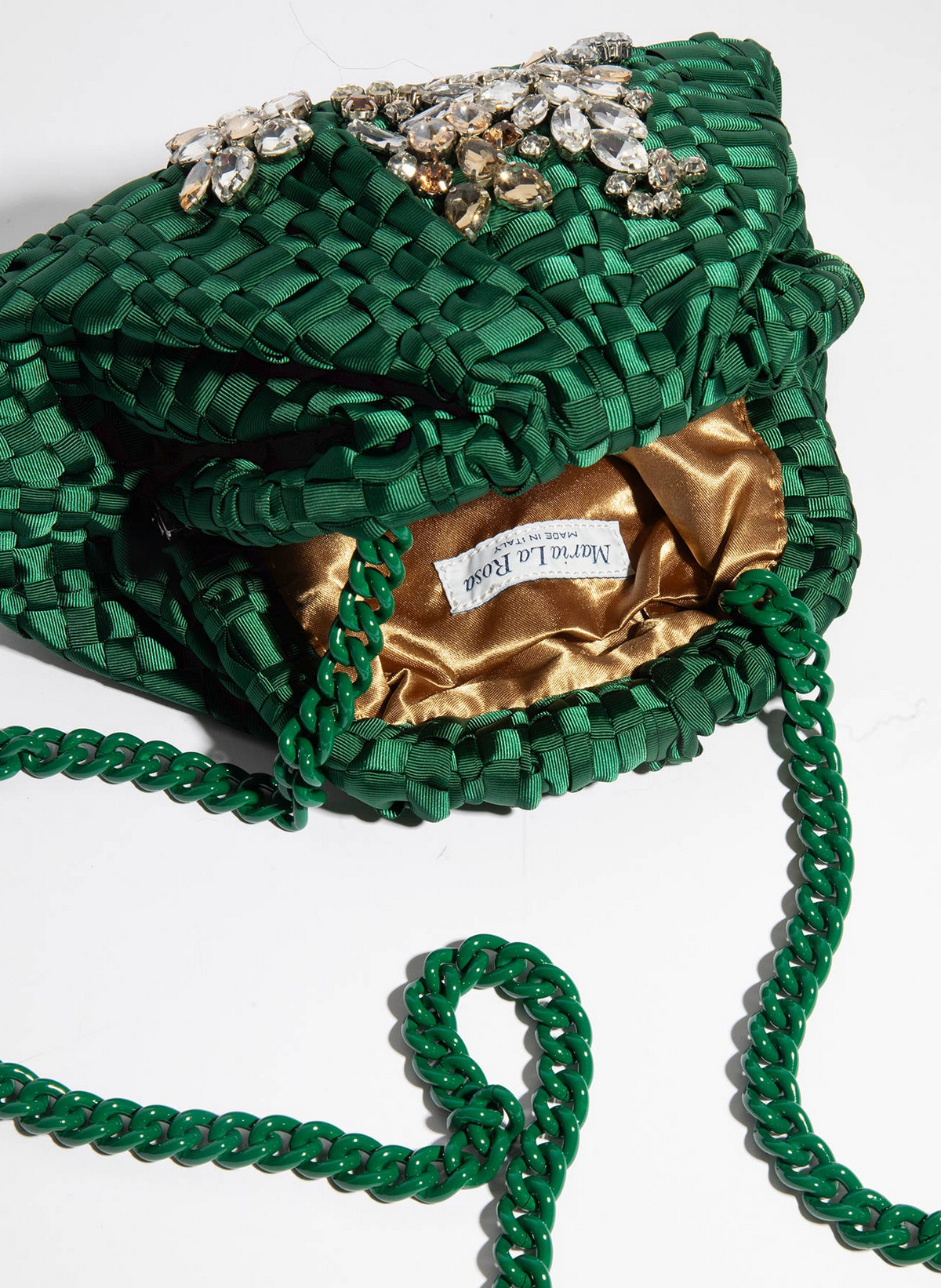 Crystal Mini Game Clutch-Accessories-Maria La Rosa-Forest Green-OS-Mercantile Portland