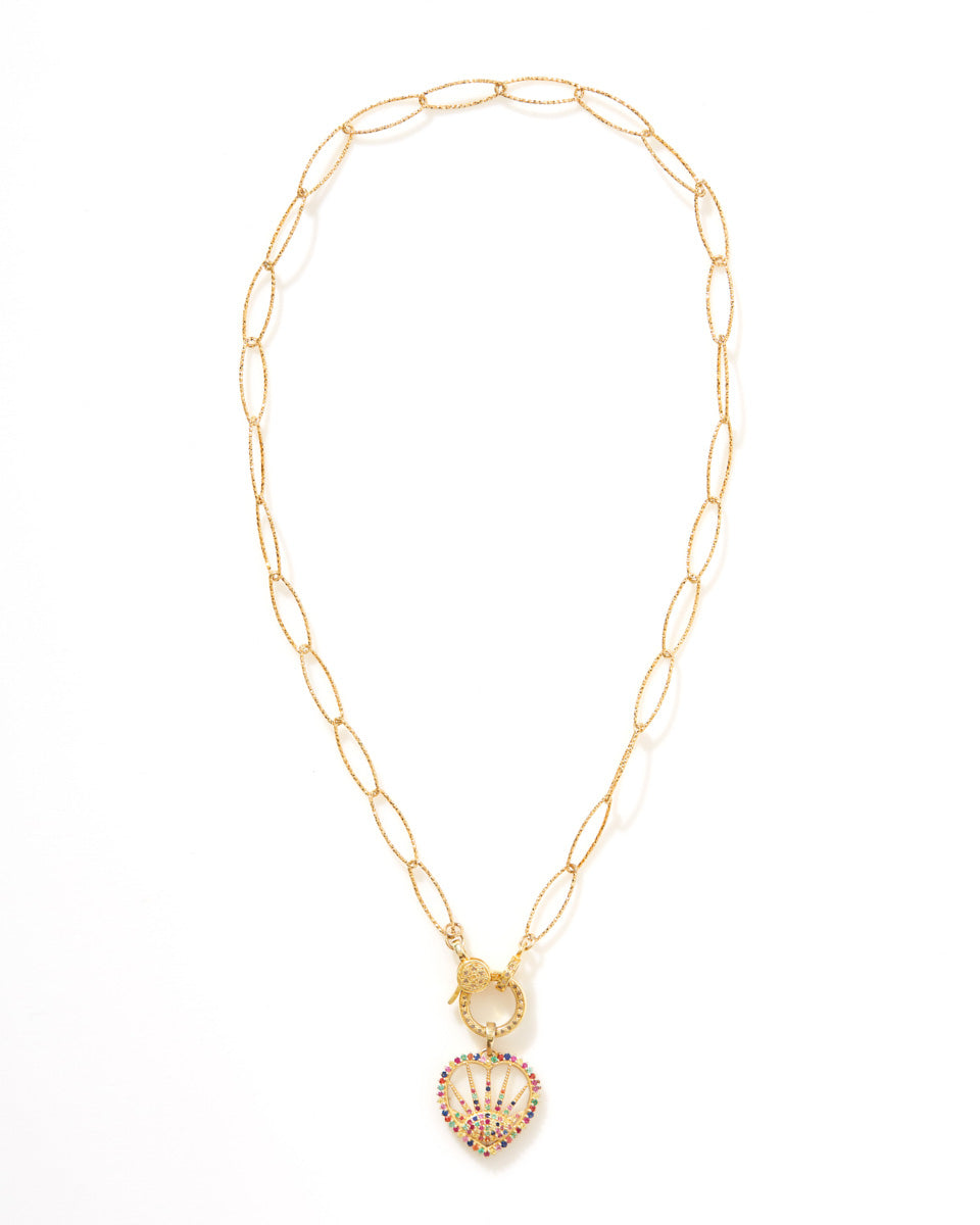 Crystal Quartz Heart Charm-Jewelry-Paula Rosen-OS-Mercantile Portland