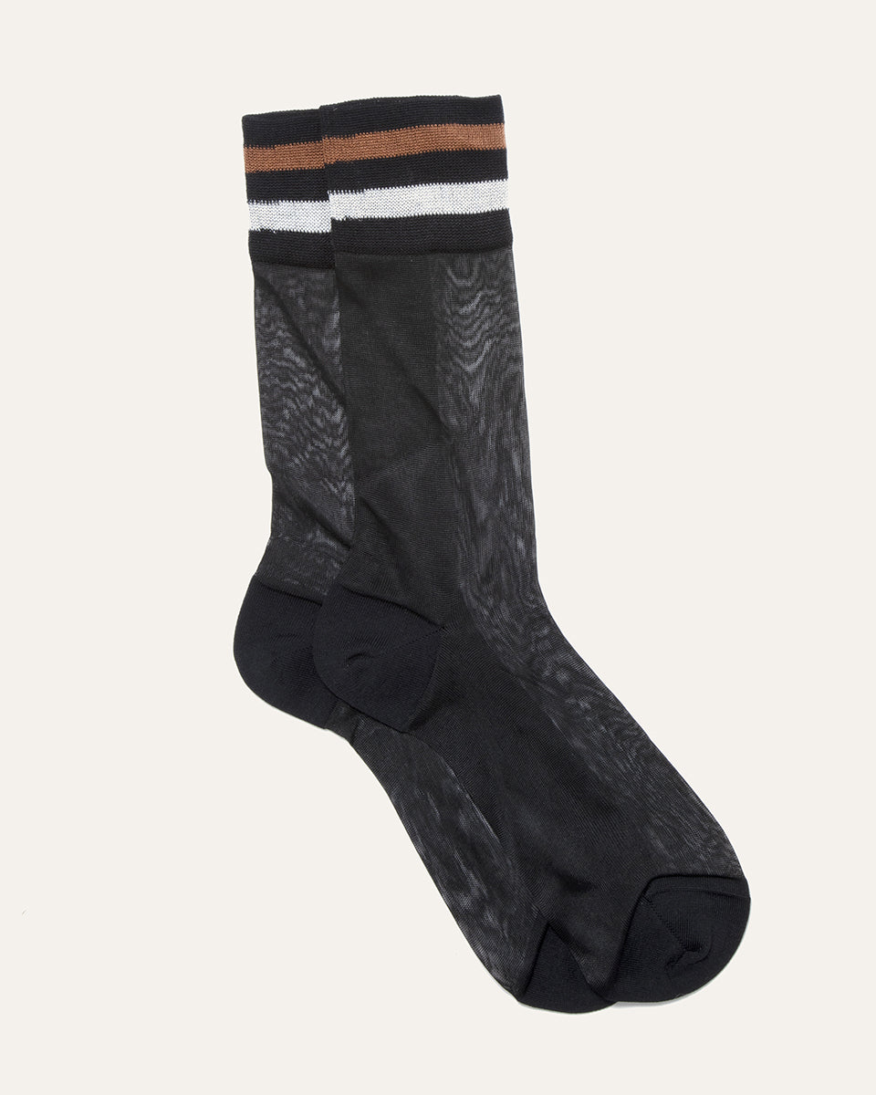 Crystal Sock in Black-Socks-Maria La Rosa-OS-Mercantile Portland