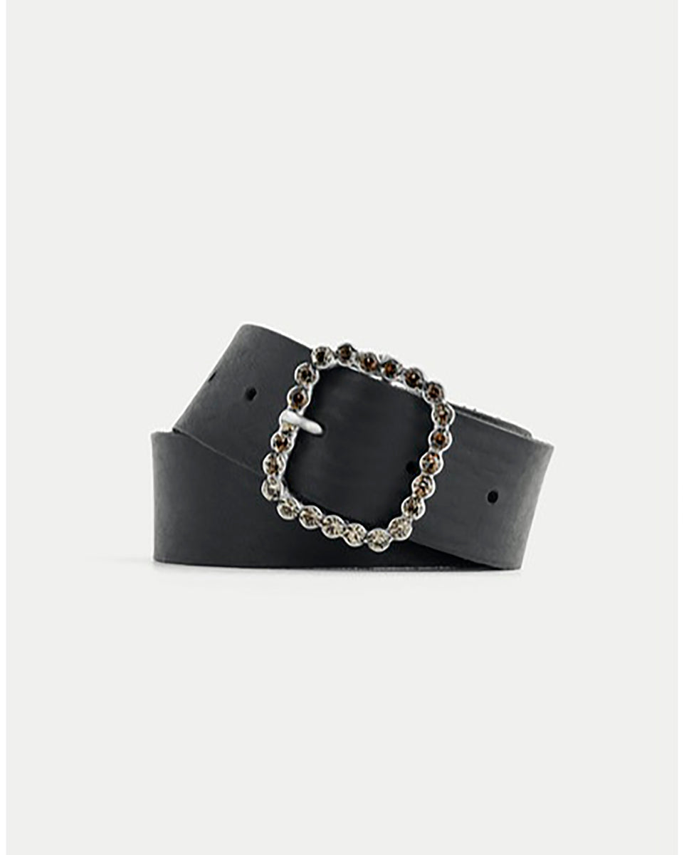 Crystals Buckle Leather Belt-Accessories-Forte Forte-OS-Mercantile Portland