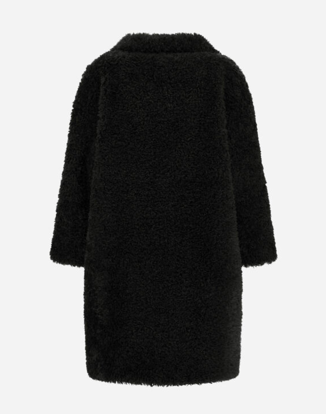 Curly Faux Fur Coat in Black-Outerwear-Herno-Black-36-Mercantile Portland