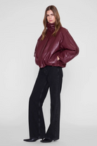 Cyrus Jacket-Jackets-Anine Bing-Burgundy Recycled Leather-XS-Mercantile Portland