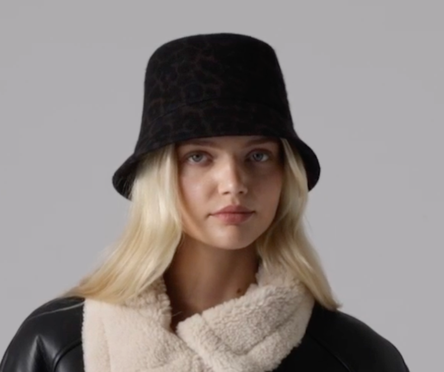Cyrus Jacquard Bucket Hat in Dark Chocolate-Hats-Helen Kaminski-Dark Chocolate-OS-Mercantile Portland