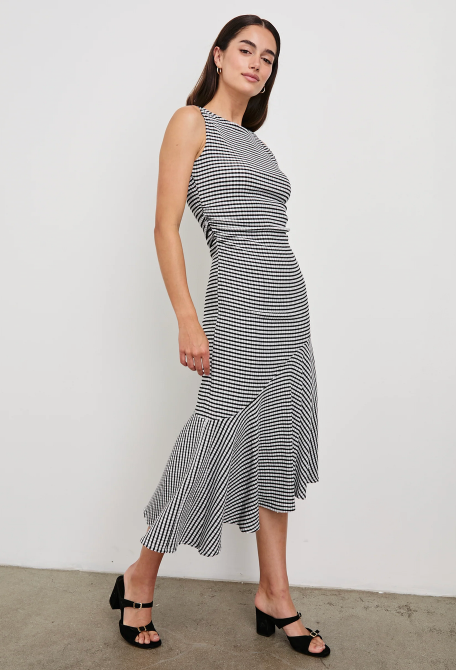 Daija Dress in Black Ginham-Clothing-Rails-Black Gingham-XS-Mercantile Portland