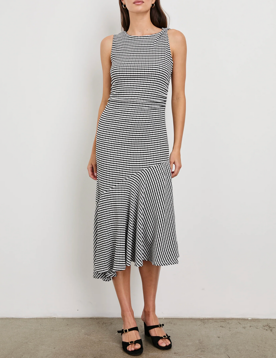Daija Dress in Black Ginham-Clothing-Rails-Black Gingham-XS-Mercantile Portland
