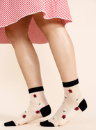 Dainty Ladybug Short Crew Sock-Accessories-Hansel from Basel-Sheer-OS-Mercantile Portland