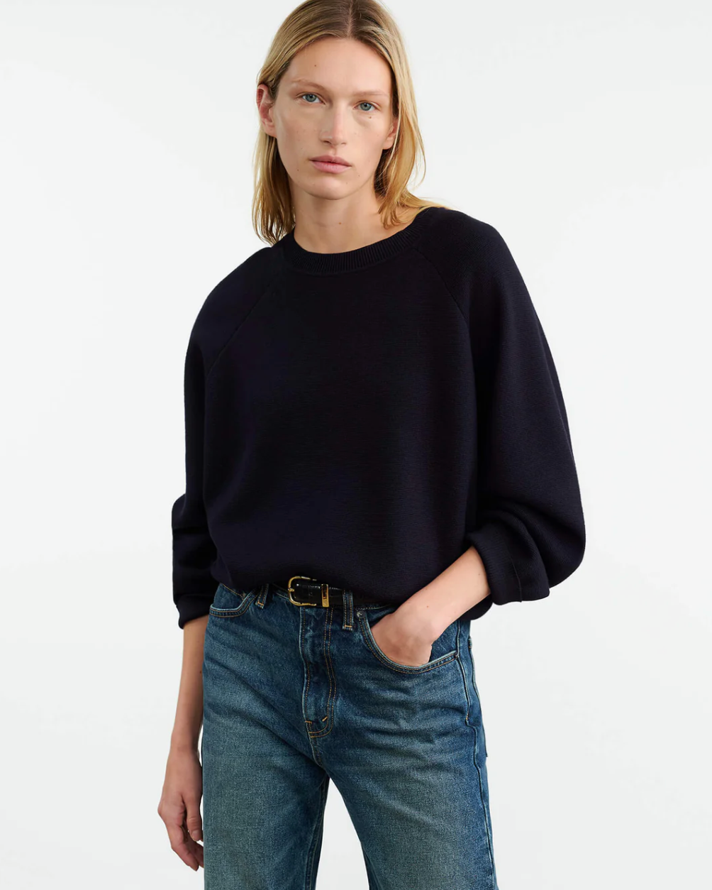 Damaris Cashmere Sweater-Clothing-Nili Lotan-Dark Navy-XS-Mercantile Portland