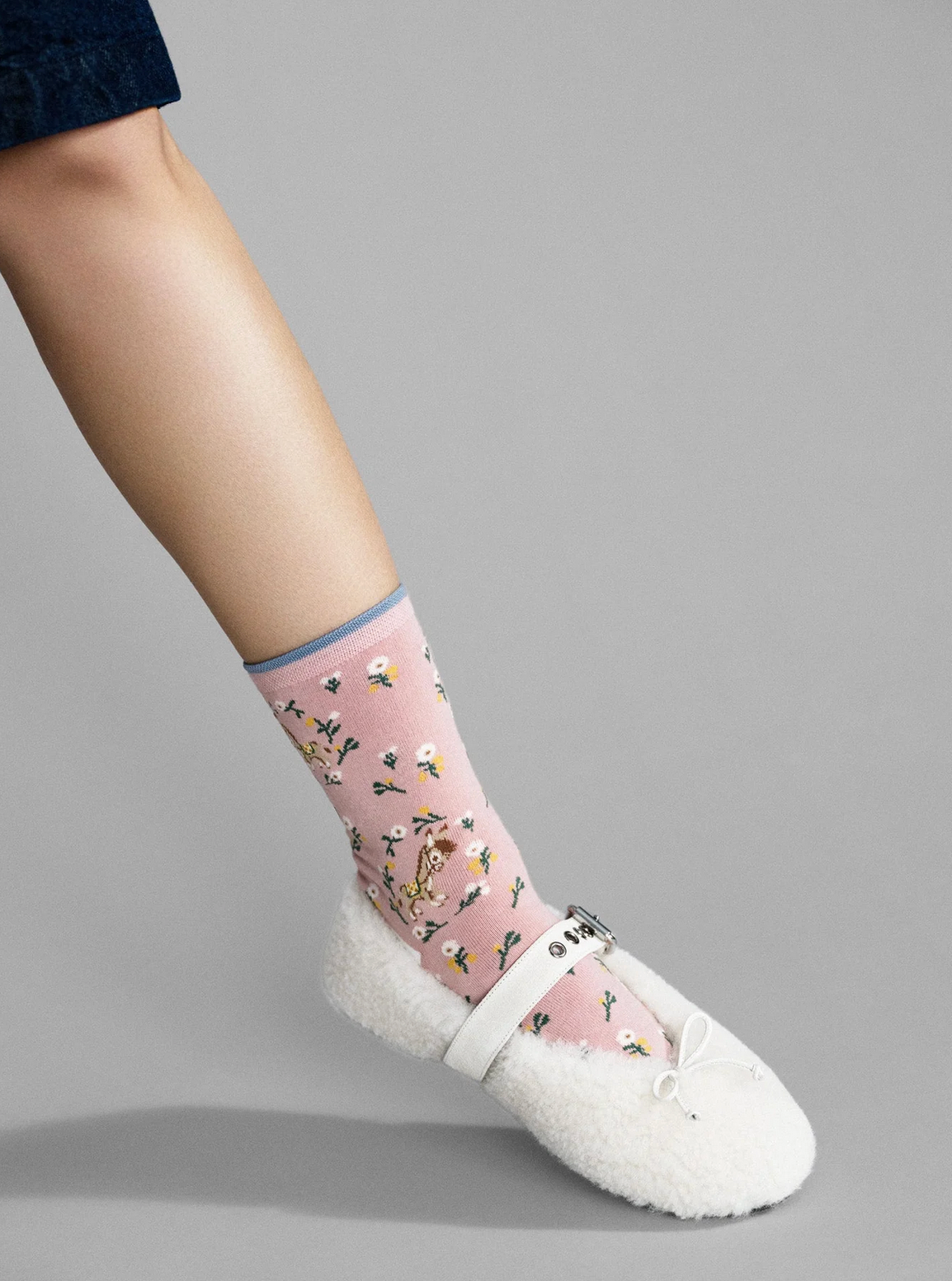 Darling Donkey Crew Socks-Accessories-Hansel from Basel-Mauve-OS-Mercantile Portland