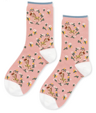 Darling Donkey Crew Socks-Accessories-Hansel from Basel-Mauve-OS-Mercantile Portland