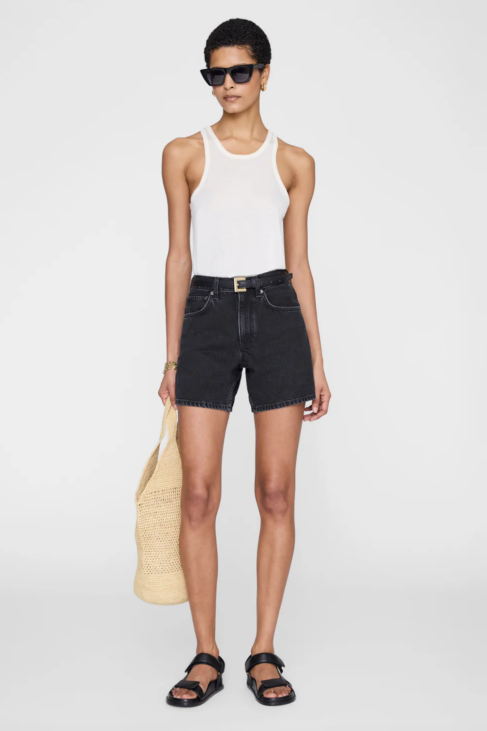 Delaney Short-staging-ANINE BING-24-Vintage Black-Mercantile Portland