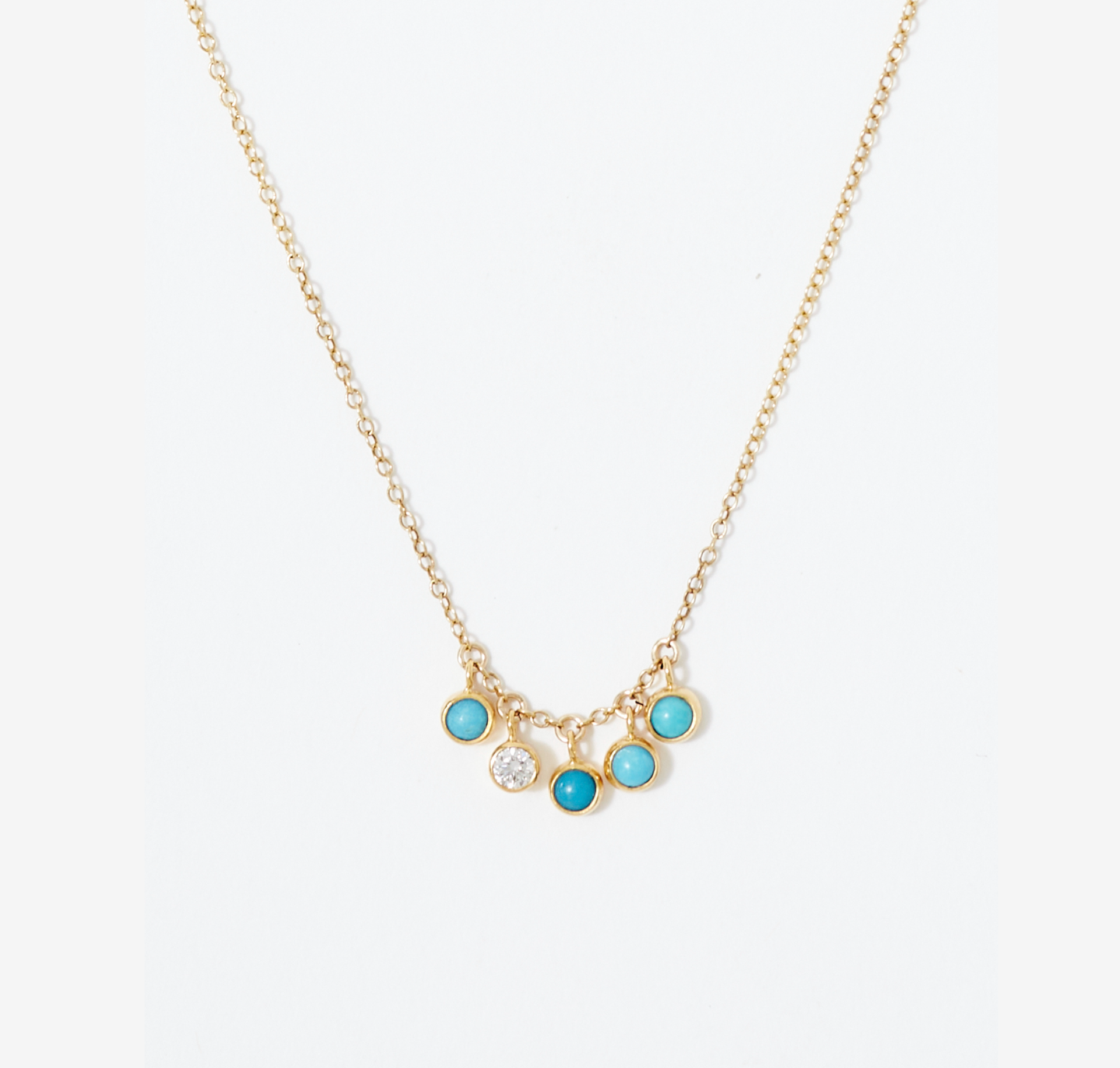 Delilah Turquoise Charm Necklace-Accessories-Chan Luu-Turquoise-OS-Mercantile Portland