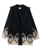 Demeree Cardigan with Southwestern Pattern-Staging-27 Miles-Black Combo-XS-Mercantile Portland